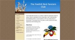 Desktop Screenshot of foothillbirdfanciers.com