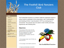 Tablet Screenshot of foothillbirdfanciers.com